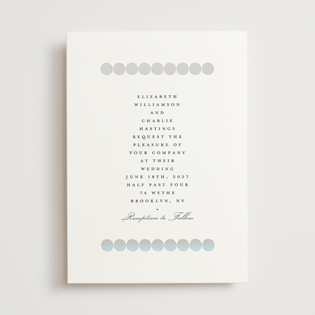 "Pearls" - Gloss-Press® Wedding Invitations in Silk by mo kelley - Front
