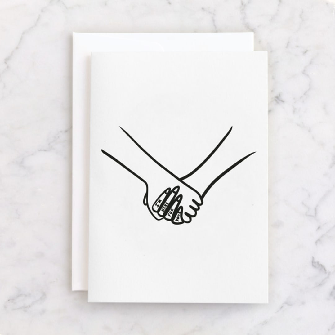 "I'm Here." - Single Greeting Cards in Ink by Erin Phipps - Front