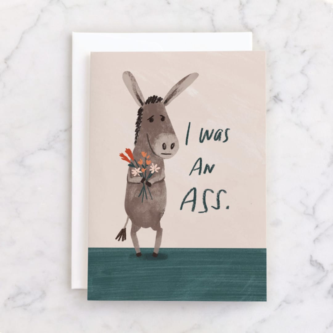 "Sadass" - Single Greeting Cards in Forest by Rebecca Daublin - Front