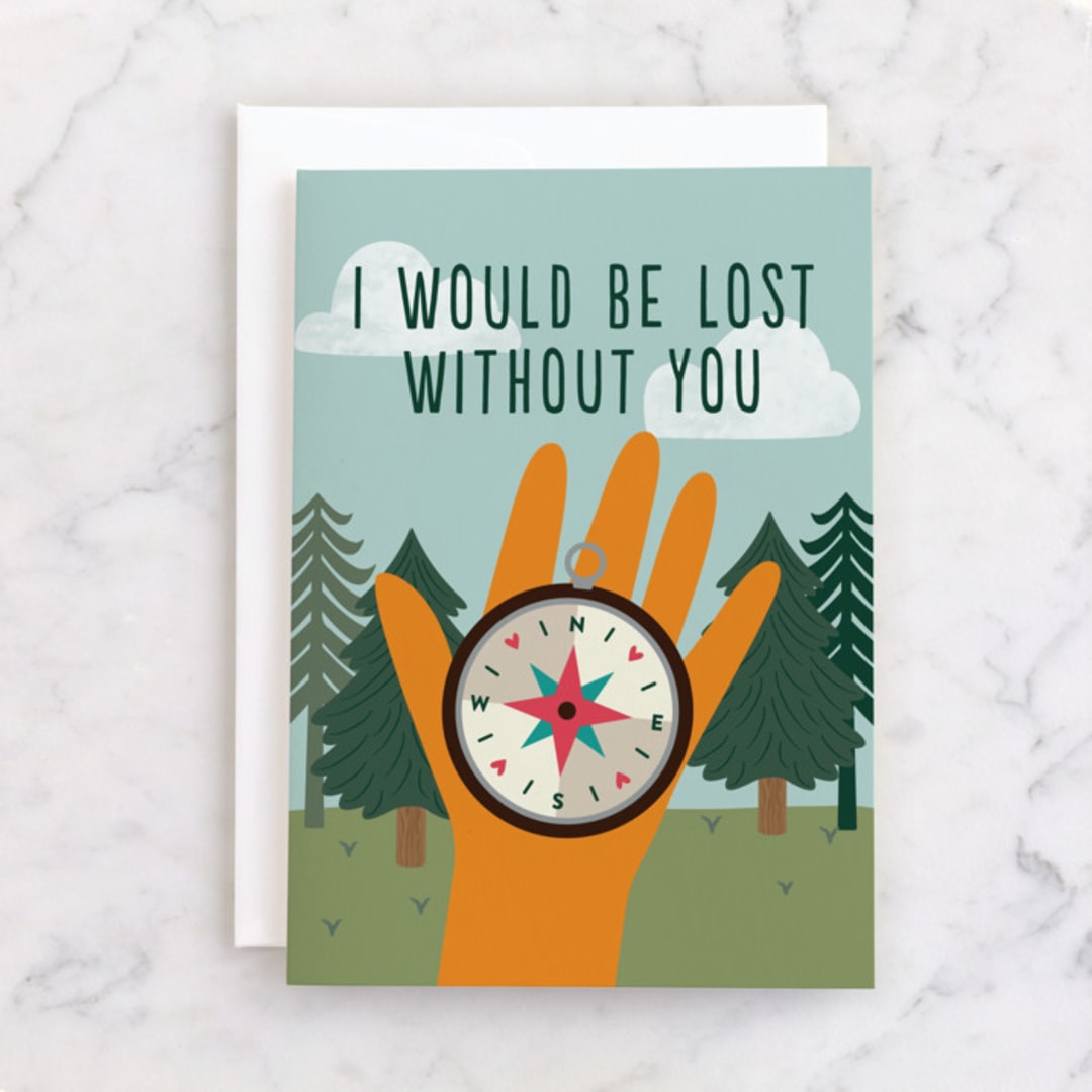 "Lost without you" - Single Greeting Cards in Sky by Annie Holmquist - Front
