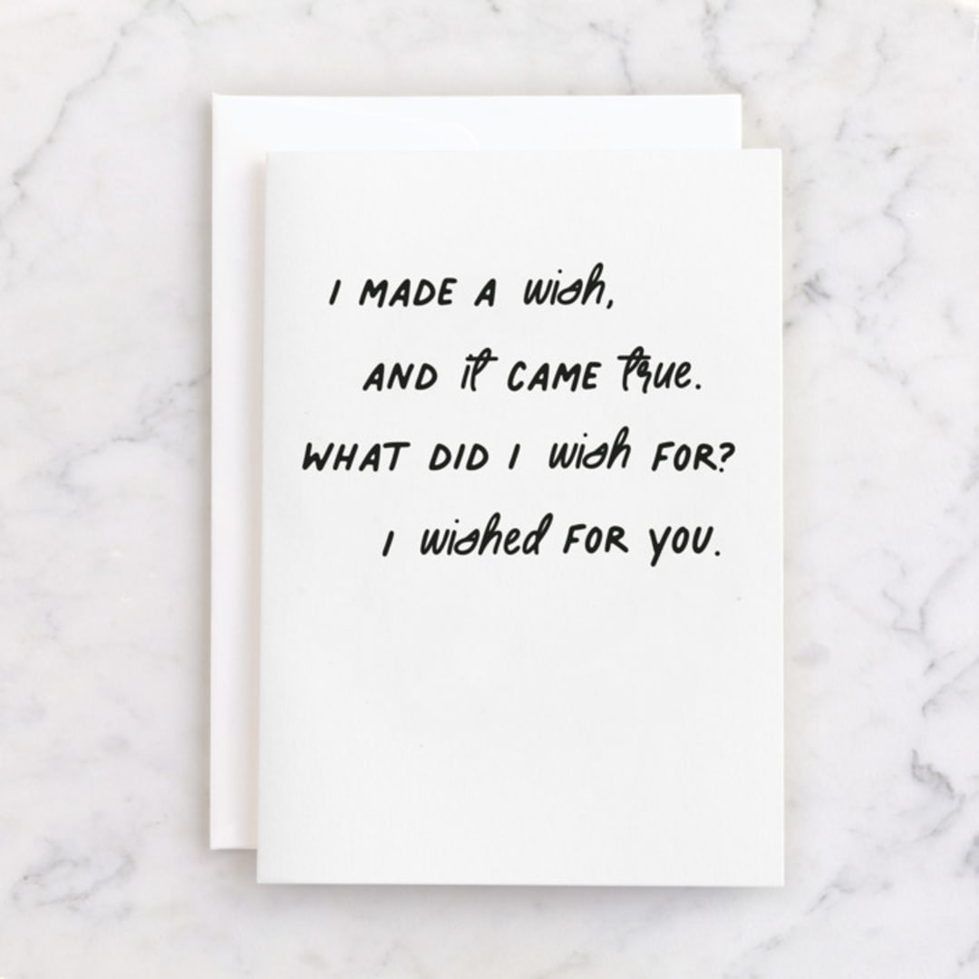 "Made a wish" - Single Greeting Cards in Ink by Hudson meet Rose - Front