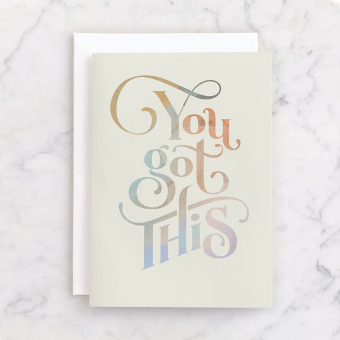 "Upwards" - Single Greeting Cards in Natural by Jennifer Wick - Front