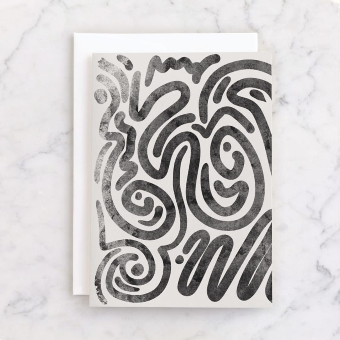 "Doodles" - Single Greeting Cards in Ink by Tamara Hilje - Front