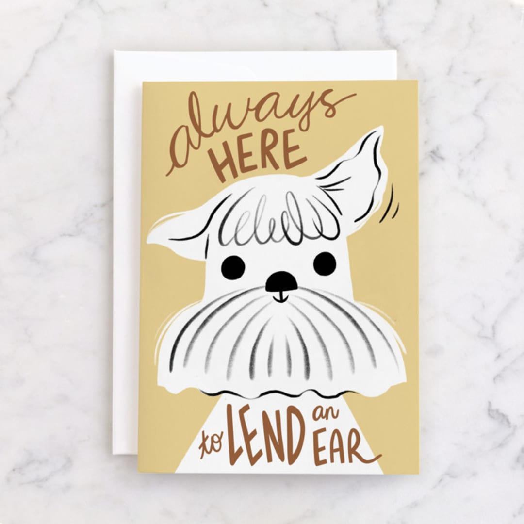 "lend an ear" - Single Greeting Cards in Sunshine by Vivian Yiwing - Front