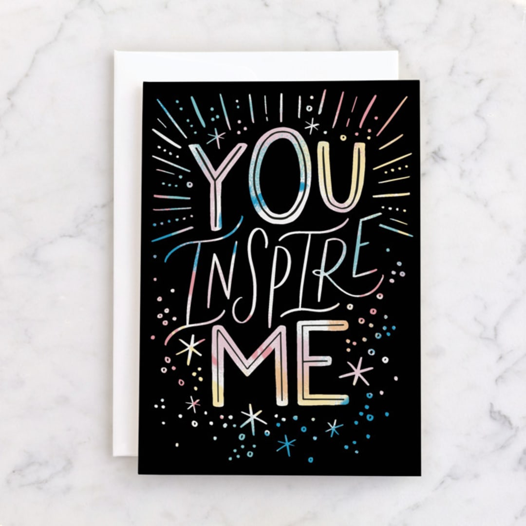 "You Inspire Me" - Single Greeting Cards in Midnight by Alethea and Ruth - Front