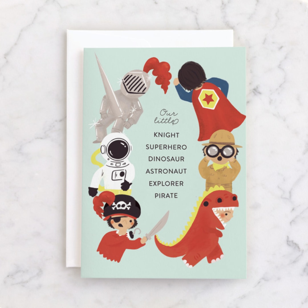 "Imagine" - Single Greeting Cards in Frost by Itsy Belle Studio - Front