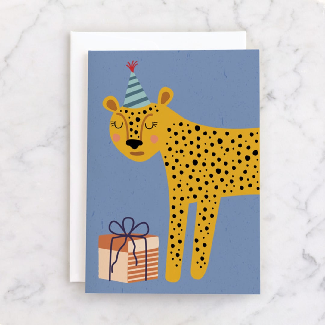 "Spot Birthday" - Single Greeting Cards in Pool by Jenna Skead - Front