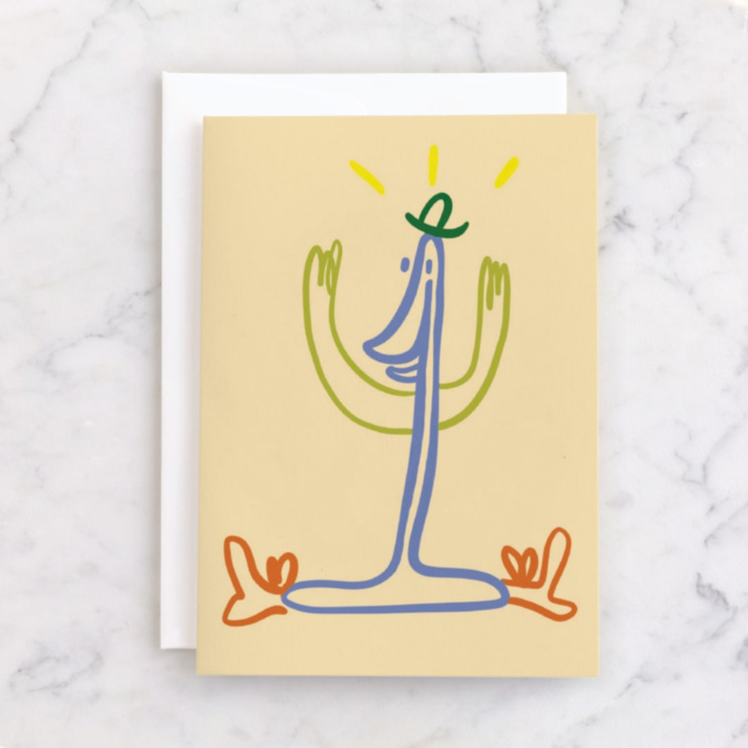 "One!" - Single Greeting Cards in Dandelion by Courtney Knight - Front