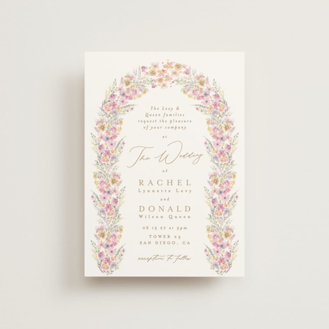 "Floral Arch" - Wedding Invitations in Spring by Phrosné Barwood - Front