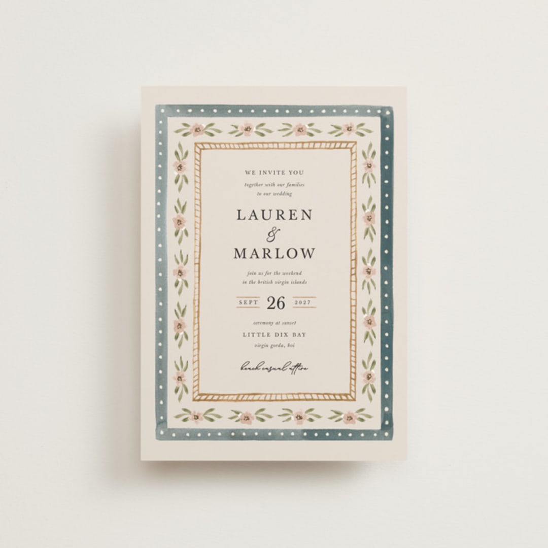 "Americana" - Wedding Invitations in Sea by leslie hamer - Front