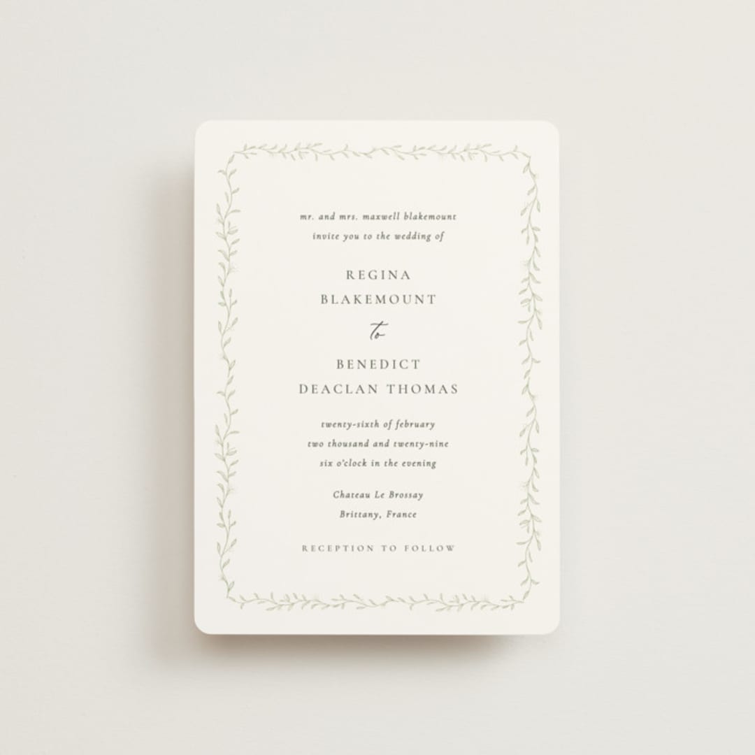 "cramique" - Wedding Invitations in Ivy by chocomocacino - Front
