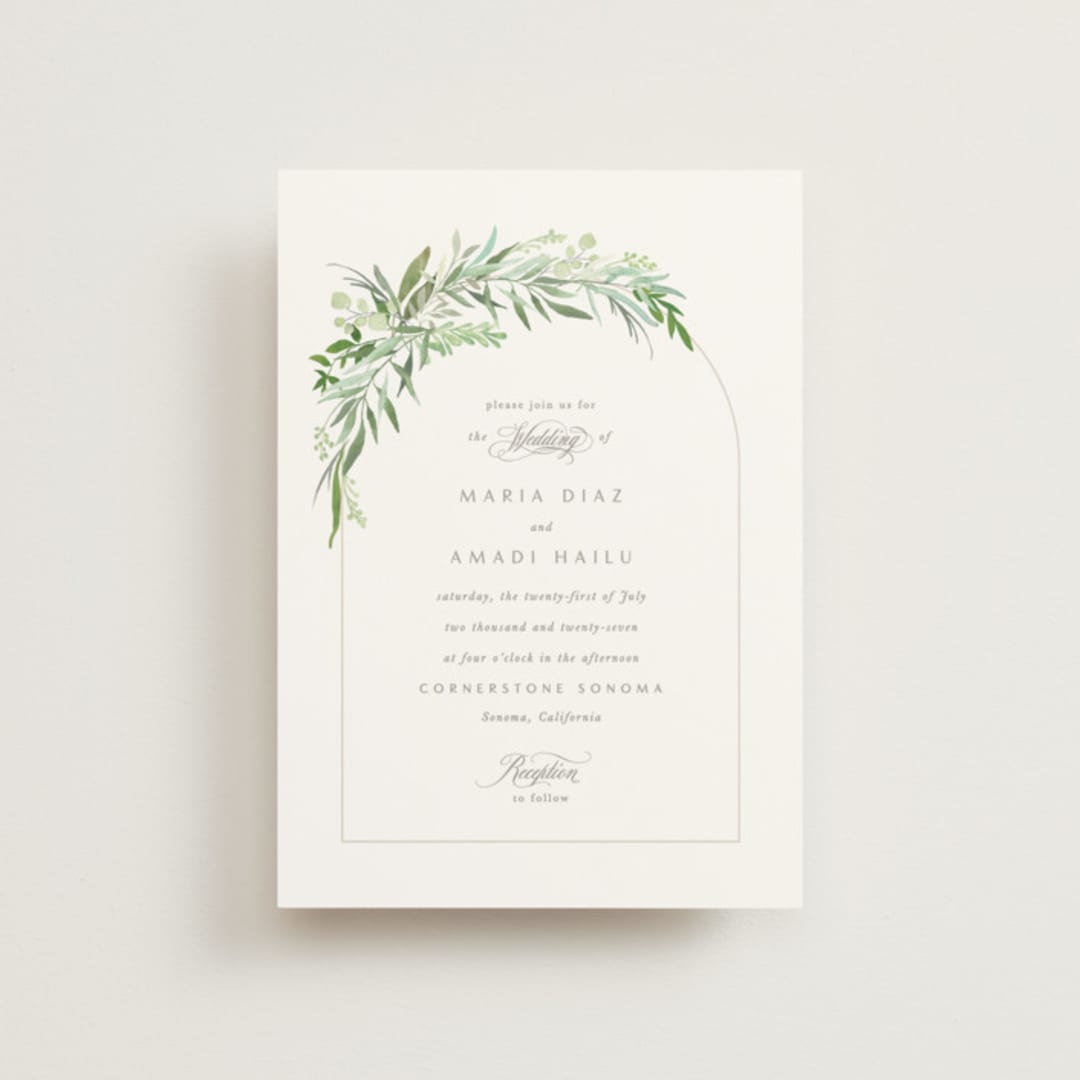 "I do" - Wedding Invitations in Fern by Creo Study - Front