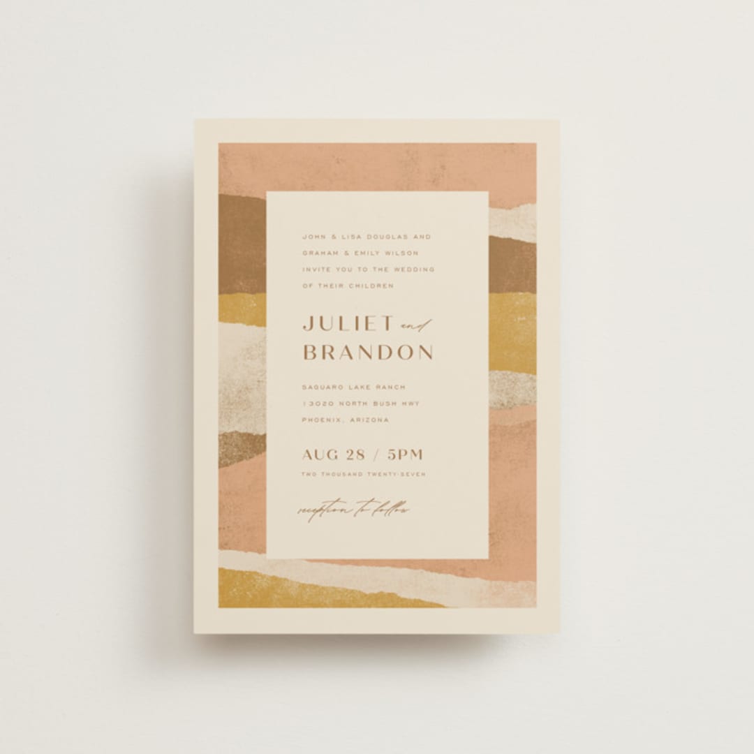 "Rustic Union" - Wedding Invitations in Sunset by Michelle Taylor - Front