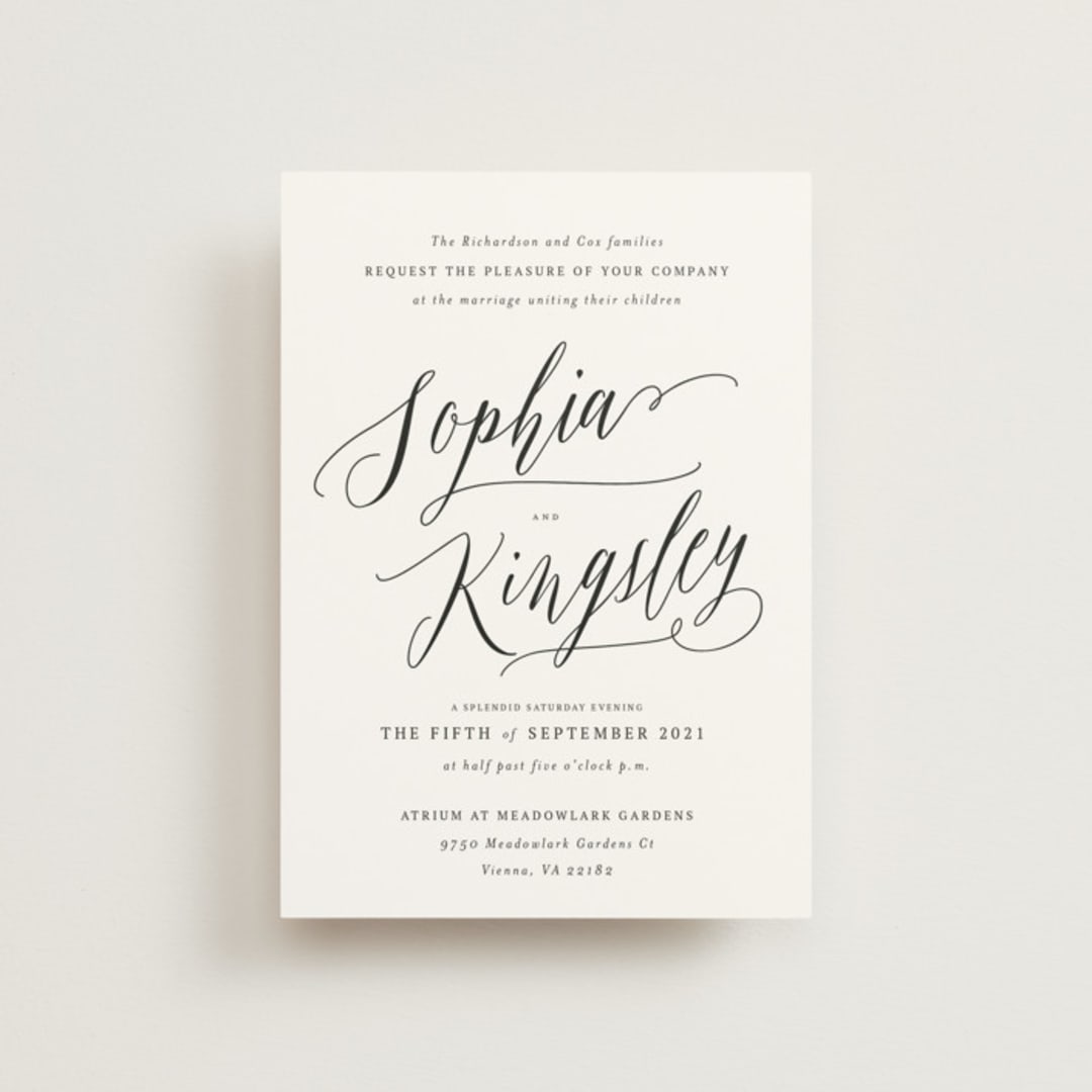 "Nothing Compares To You" - Wedding Invitations in Cream by Design Lotus - Front