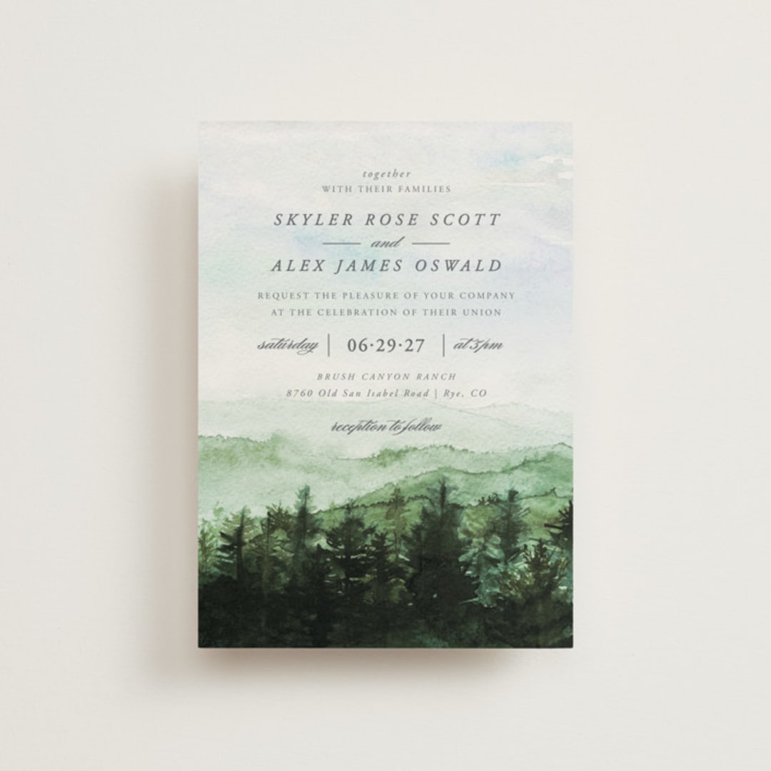 "mountain wedding" - Wedding Invitations in Summer by Anastasia Makarova - Front