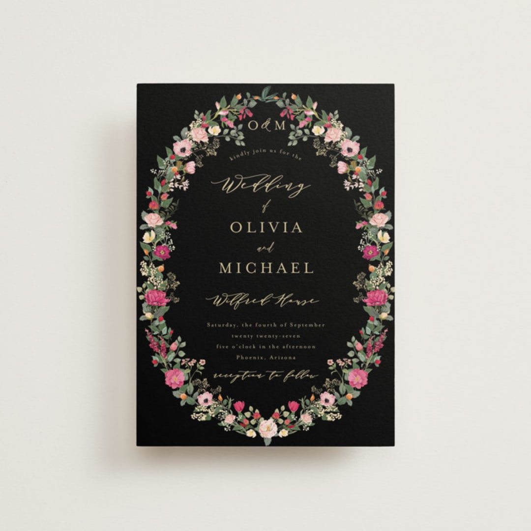 "Meadow Love" - Wedding Invitations in Azalea by Susan Moyal - Front