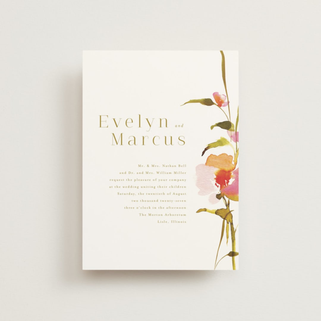 "colorwash floral" - Wedding Invitations in Blossom by Angela Marzuki - Front