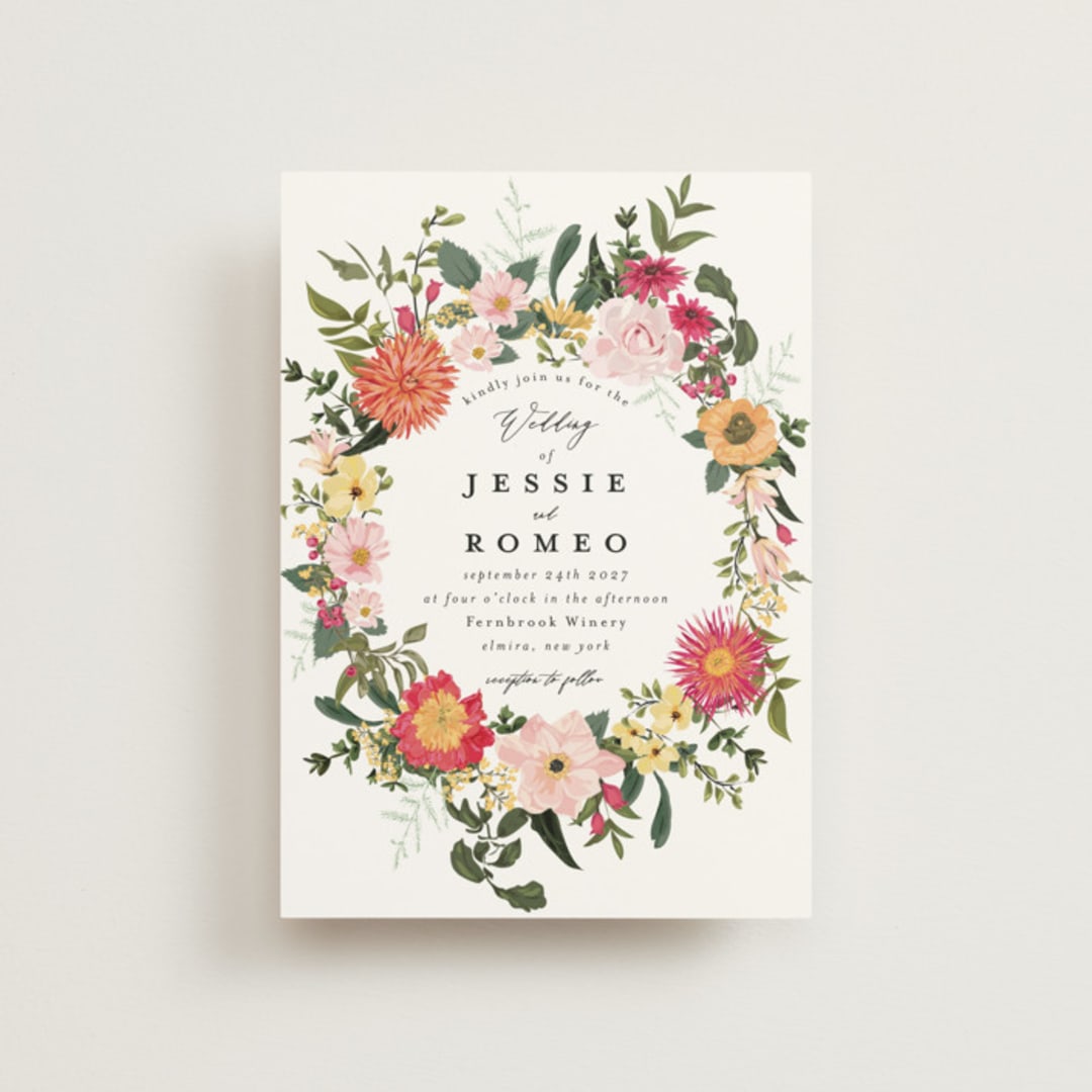 "Forest Flowers" - Wedding Invitations in Tropical by Susan Moyal - Front