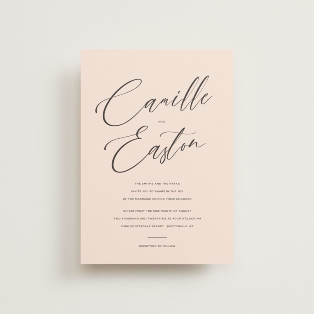 "Vision of Love" - Wedding Invitations in First Kiss by Design Lotus - Front
