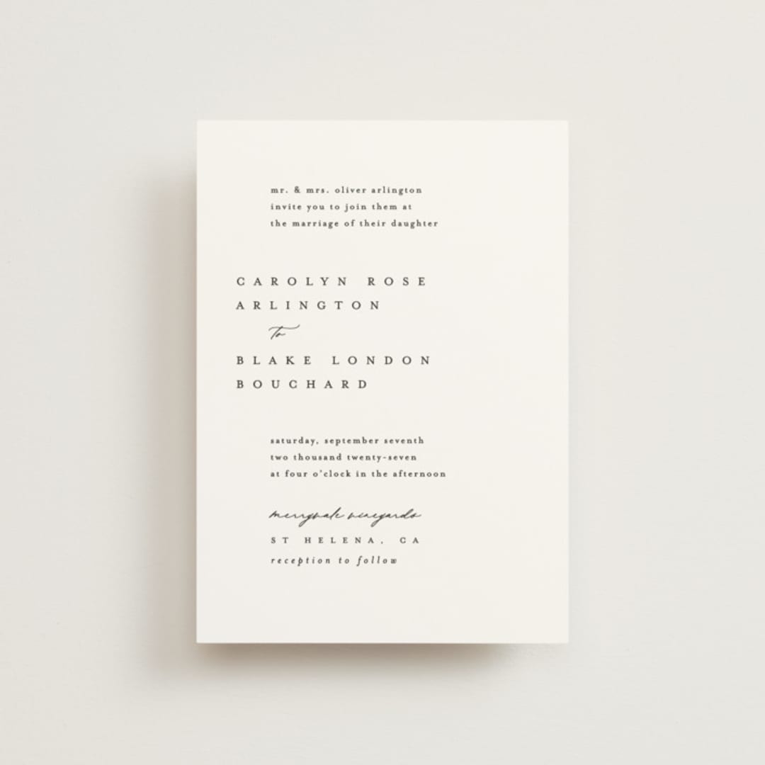 "SoHo" - Wedding Invitations in Silk by Kelly Schmidt - Front