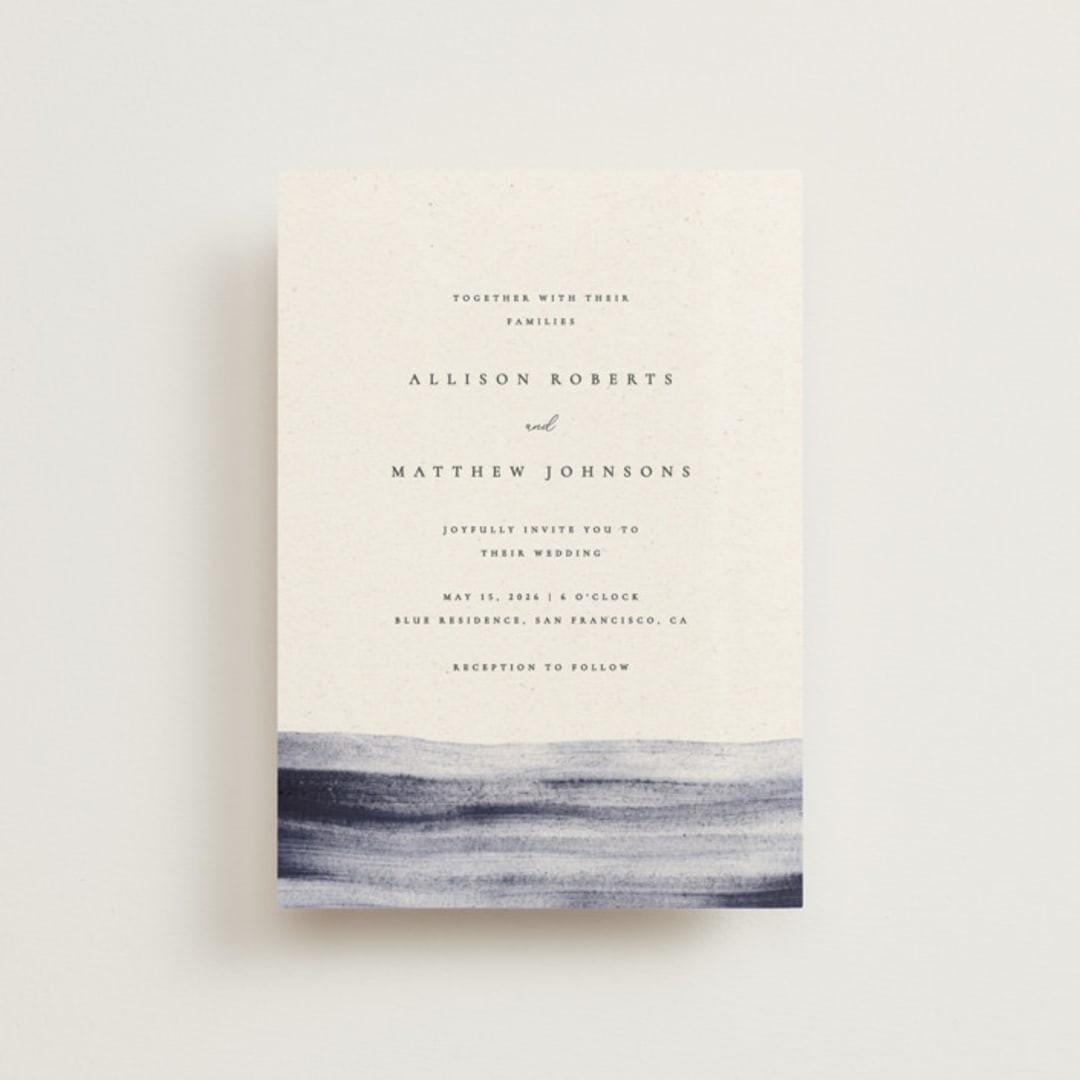 "Stillness" - Wedding Invitations in Horizon by Sumak Studio - Front