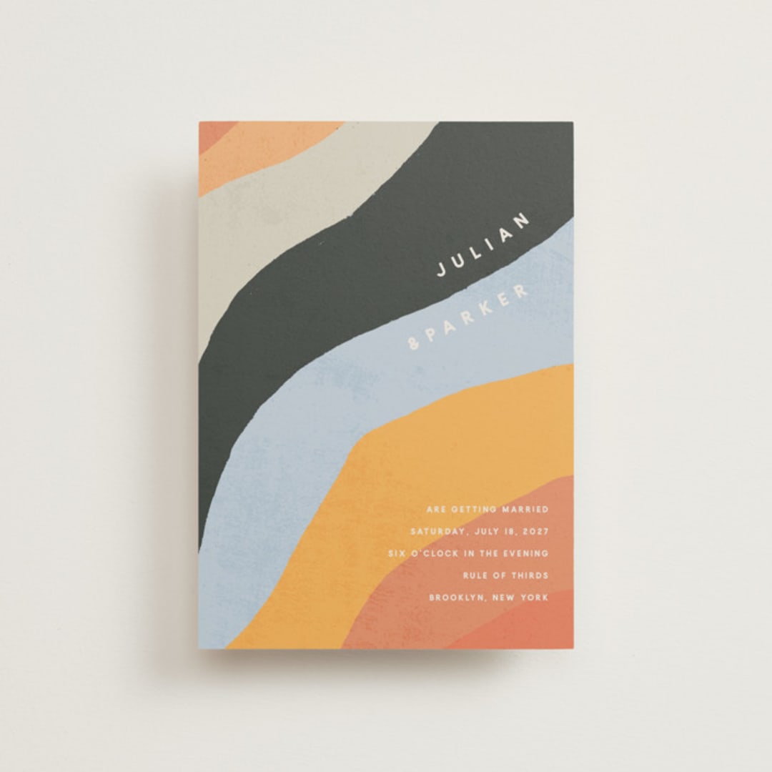 "Canyon Wall" - Wedding Invitations in Sunset by Robin Ott - Front