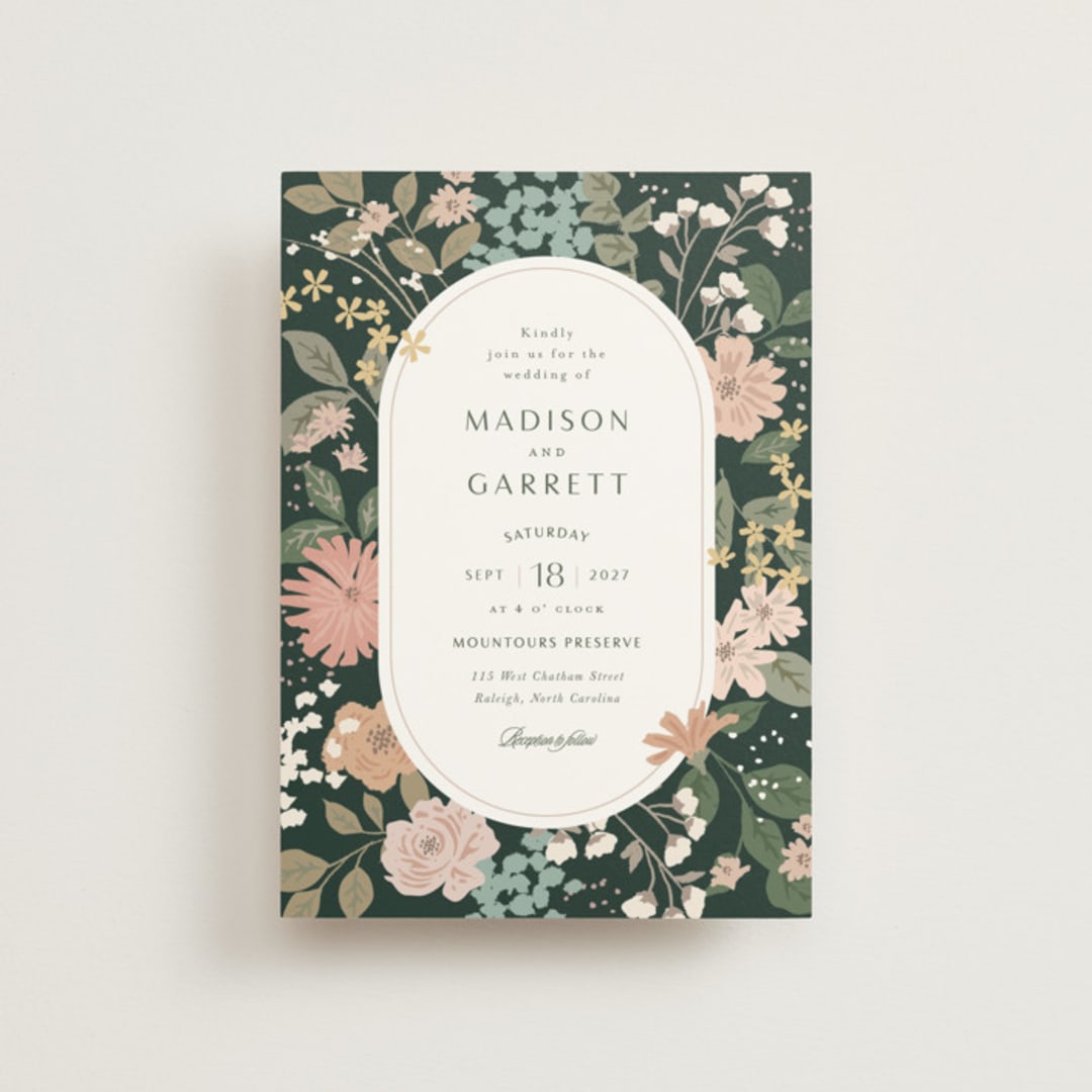 "Garden at Blue Hill" - Wedding Invitations in Meadow by Jennifer Wick - Front