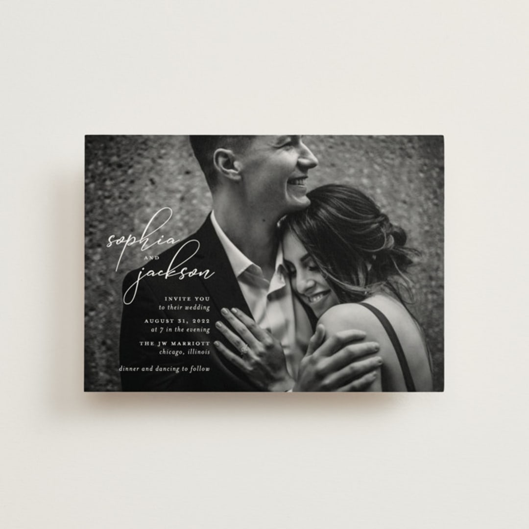"Kindly Join Us" - Wedding Invitations in Pearl by Laura Hamm - Front