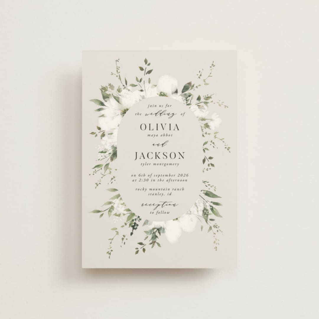 "Verde" - Wedding Invitations in Meadow by Petra Kern - Front