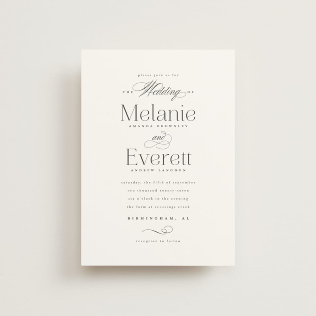 "Pearl" - Wedding Invitations in Chantilly by Jessica Williams - Front