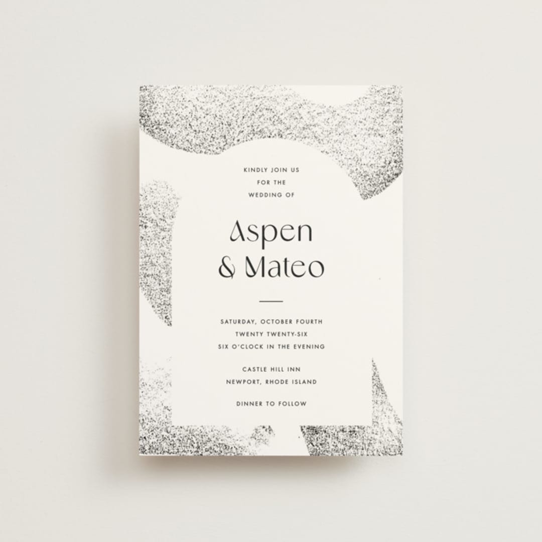 "Forever" - Wedding Invitations in Ink by Blustery August - Front