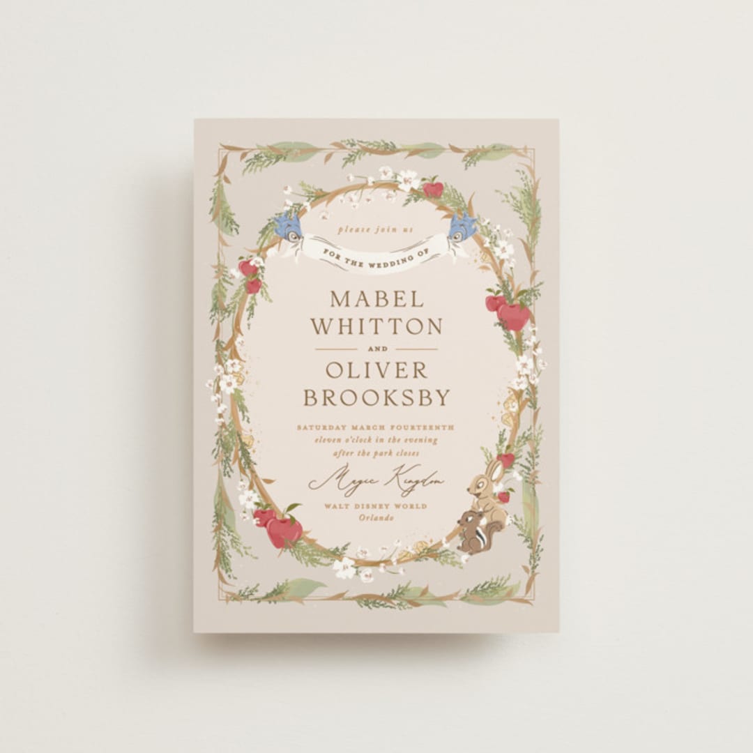 "Disney's Snow White Someday" - Wedding Invitations in Forest Floor by Erin L. Wilson - Front