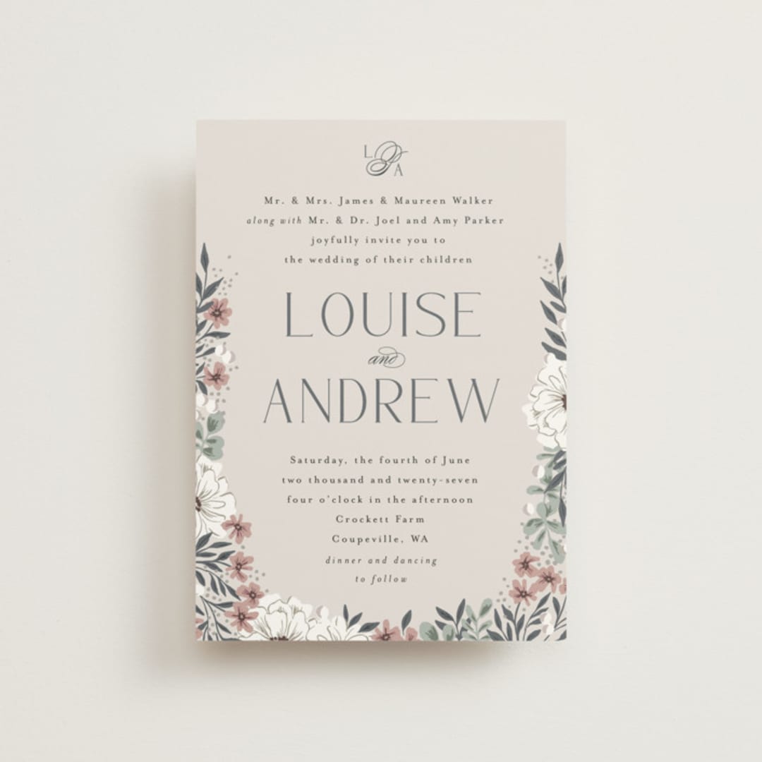 "Illuminated Storybook" - Wedding Invitations in Linen by Alethea and Ruth - Front