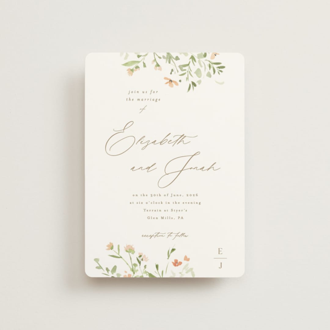 "Brynn" - Wedding Invitations in Toffee by Everett Paper Goods - Front