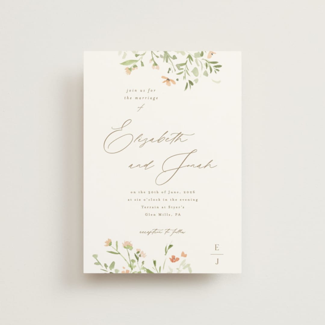 "Brynn" - Wedding Invitations in Toffee by Everett Paper Goods - Front