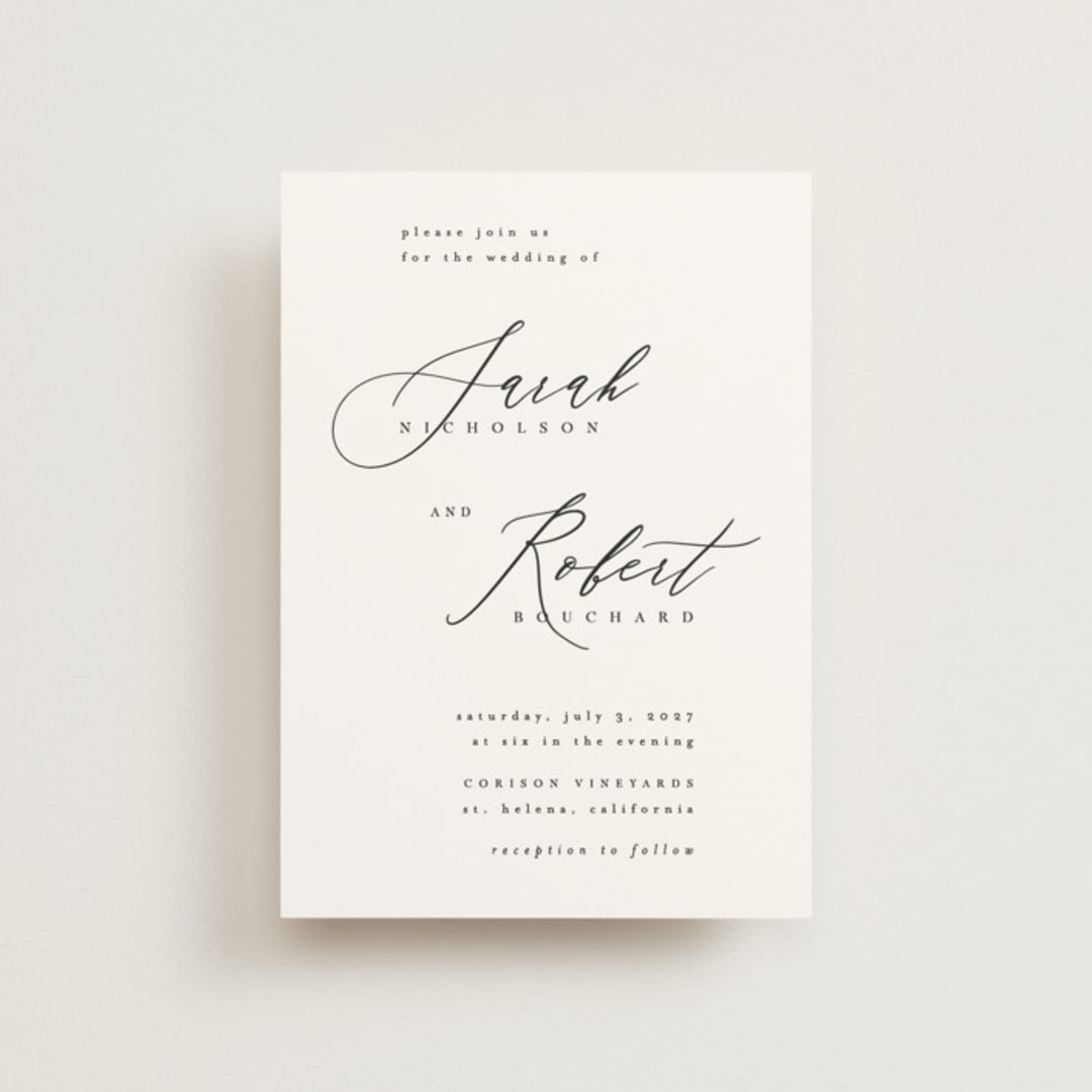 "Corison" - Wedding Invitations in Classic by Kelly Schmidt - Front