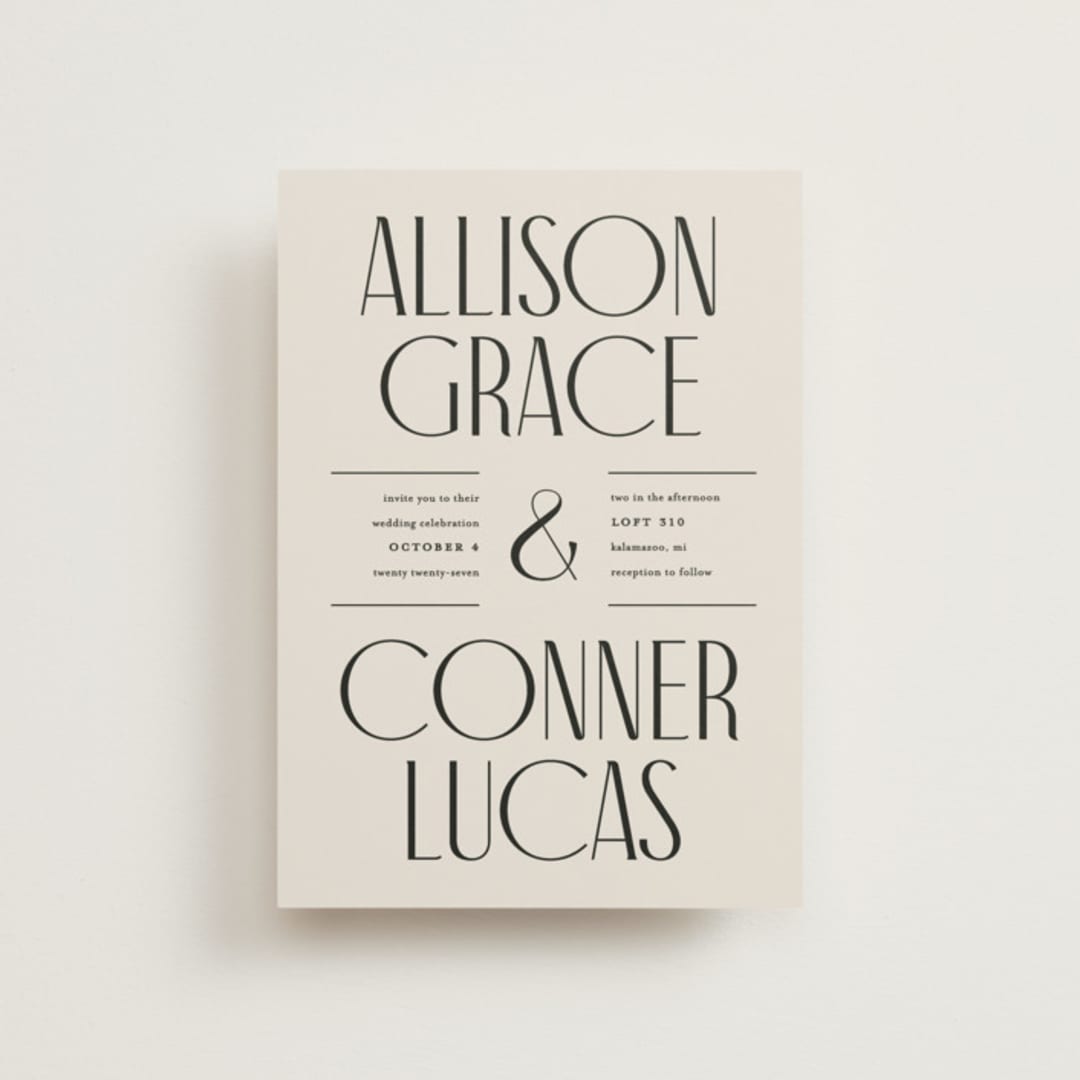 "All Type" - Wedding Invitations in Daydream by Pixel and Hank - Front