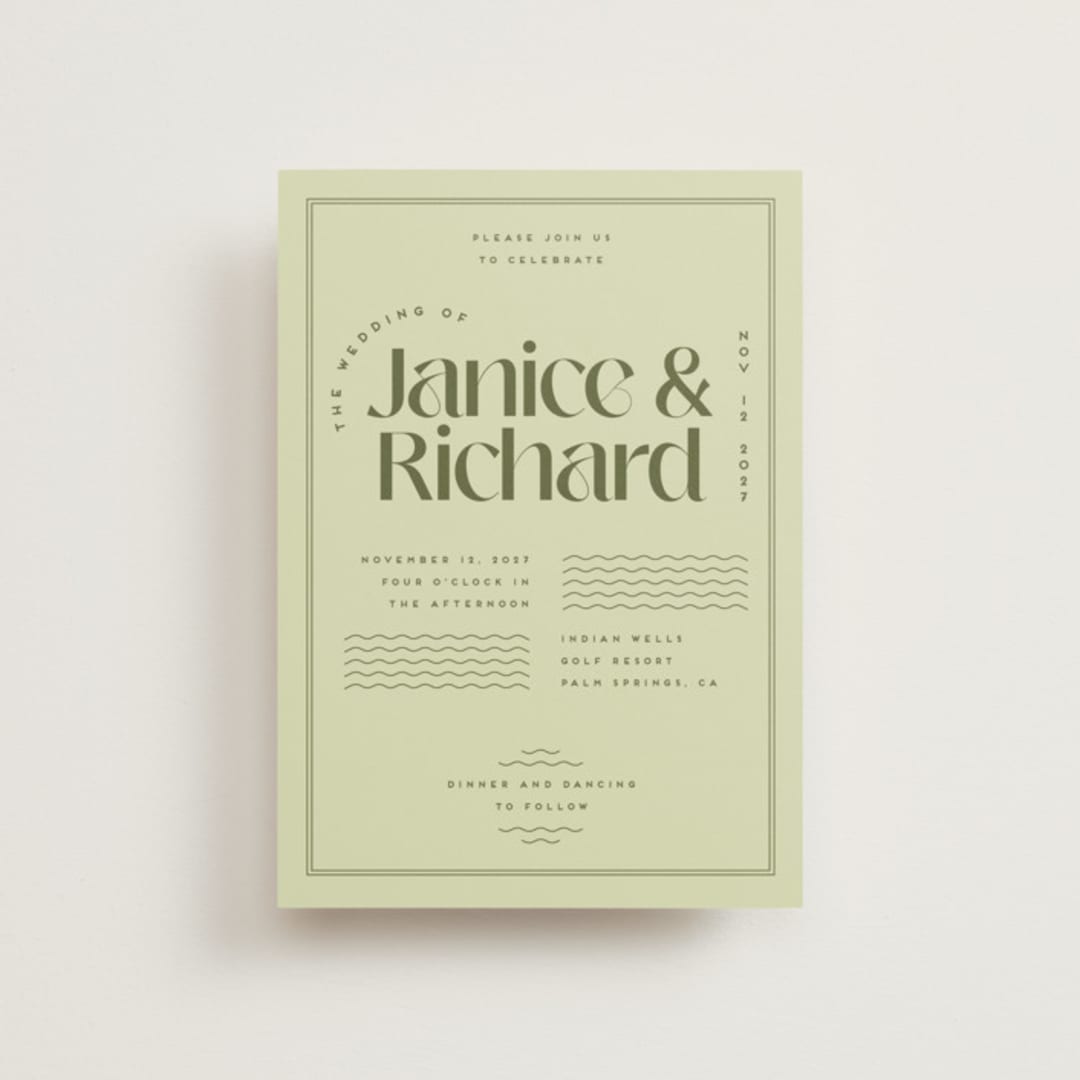 "News!" - Wedding Invitations in Kiwi by Claudia Orengo - Front