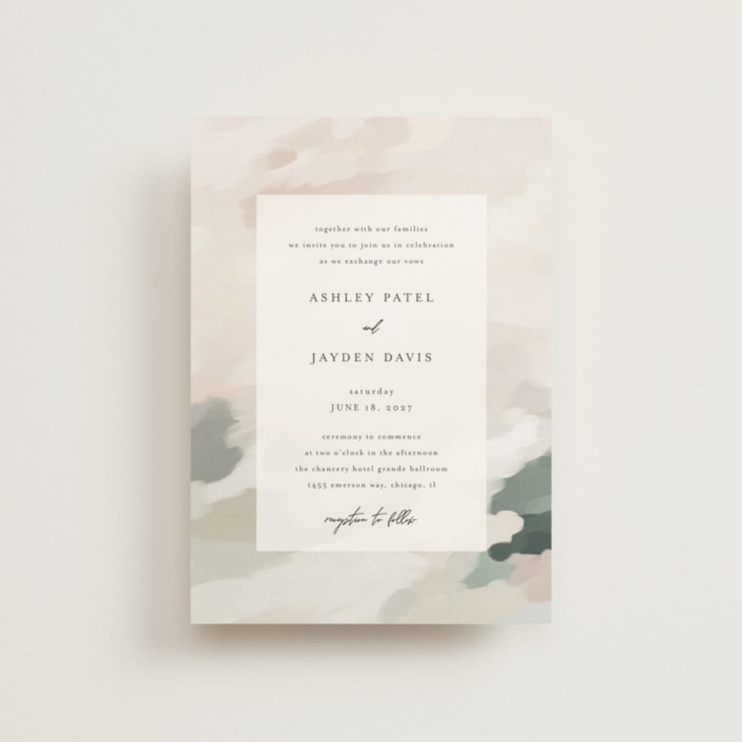 "Vista" - Wedding Invitations in Forest by Melanie Severin - Front