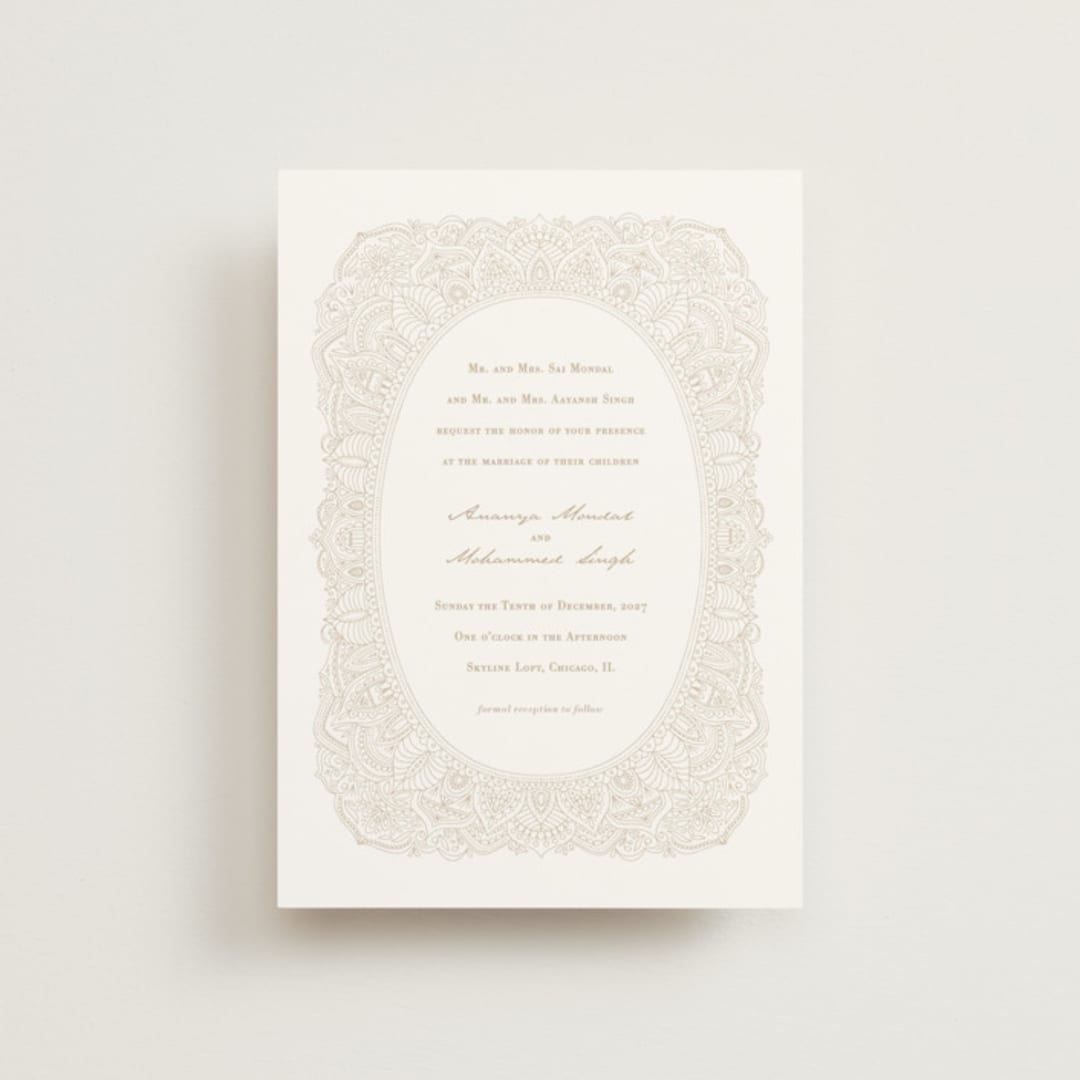 "Extravagant" - Wedding Invitations in Natural by Jessie Steury - Front