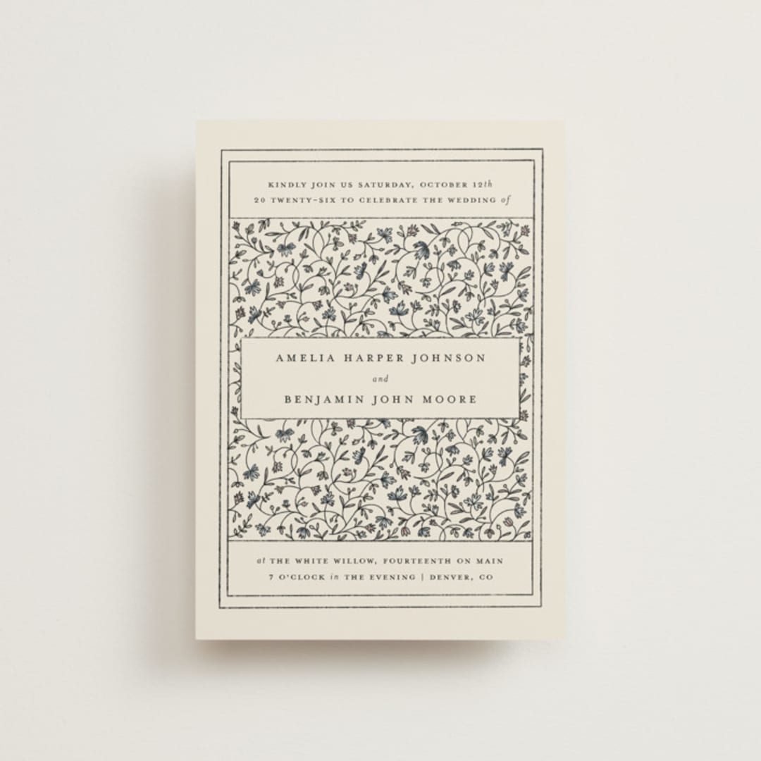 "Hansen" - Wedding Invitations in Almond by Stephanie Hawkes - Front