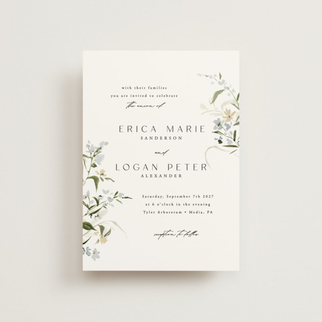 "Fleur" - Wedding Invitations in Lily by Everett Paper Goods - Front