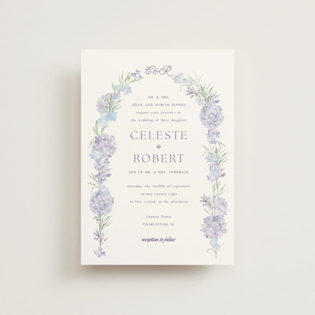 "Hydrangea" - Wedding Invitations in Toscana by Claudia Orengo - Front