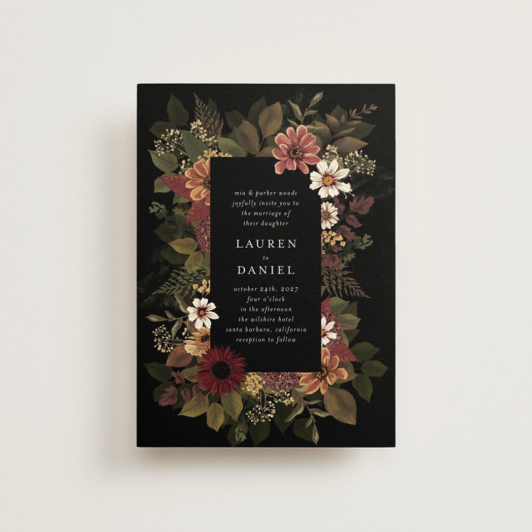 "Falling In Love" - Wedding Invitations in Harvest by Susan Moyal - Front