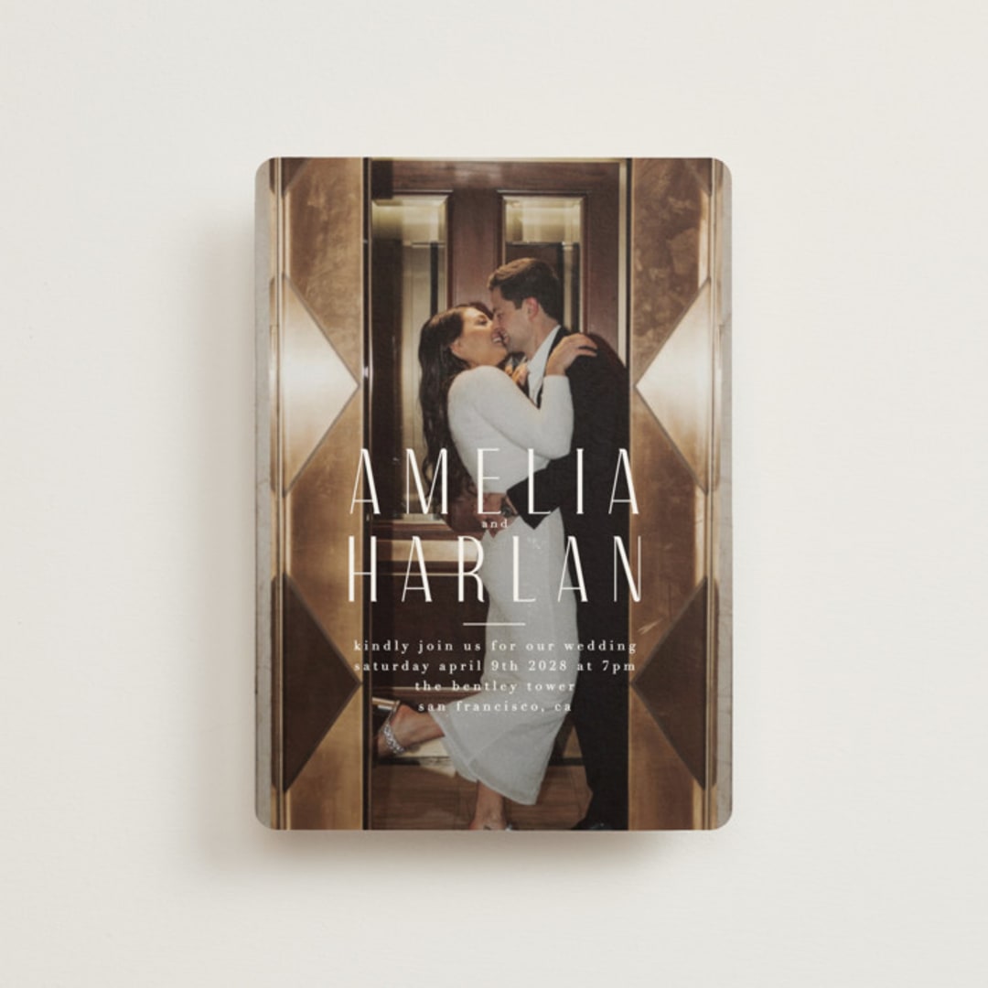 "photo" - Wedding Invitations in Snow by Lori Wemple - Front