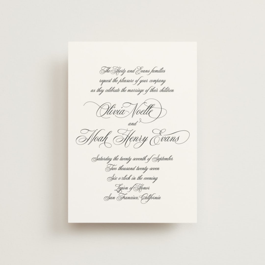 "legacy" - Wedding Invitations in Pure by Design Lotus - Front