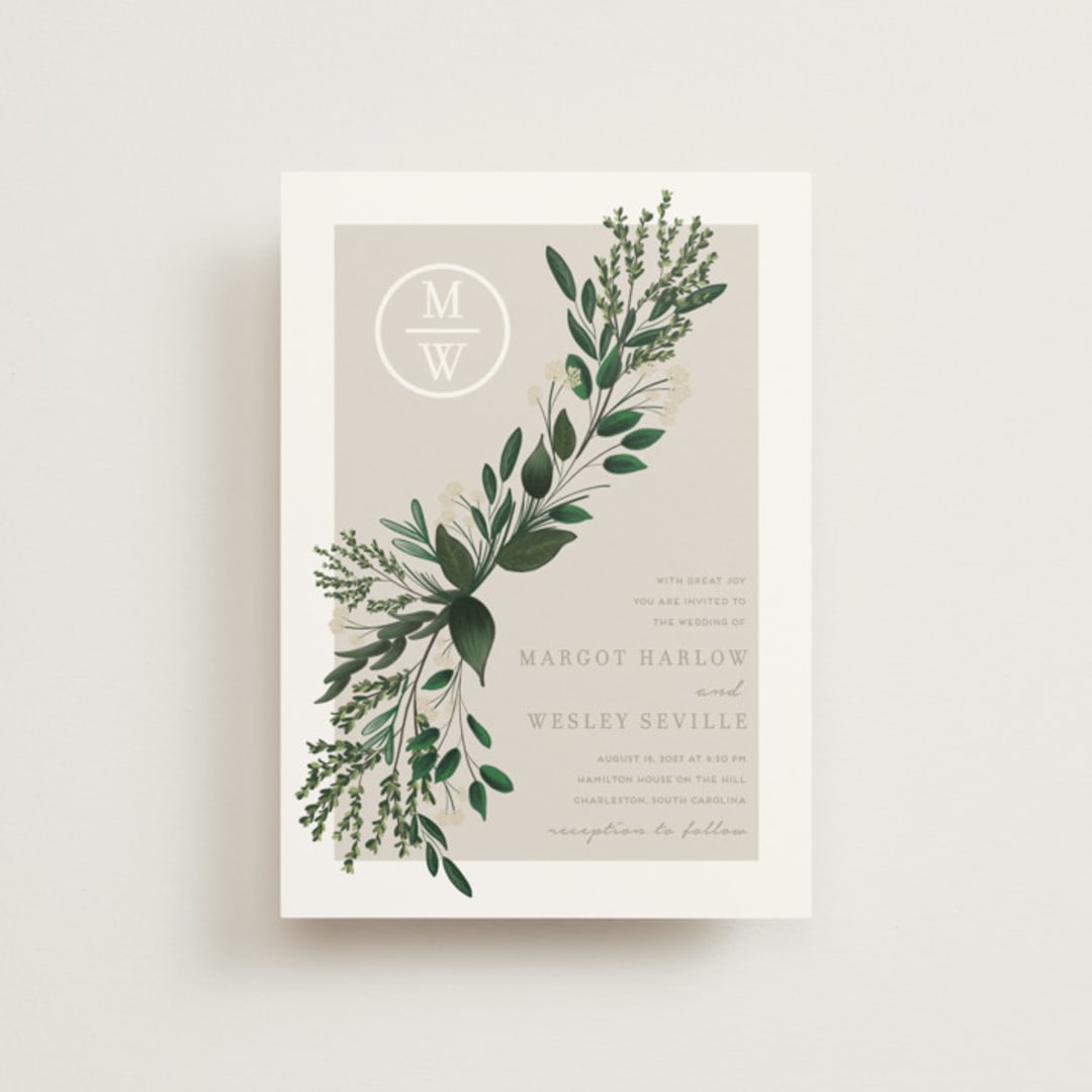 "Watermark" - Wedding Invitations in Cypress by Kaydi Bishop - Front