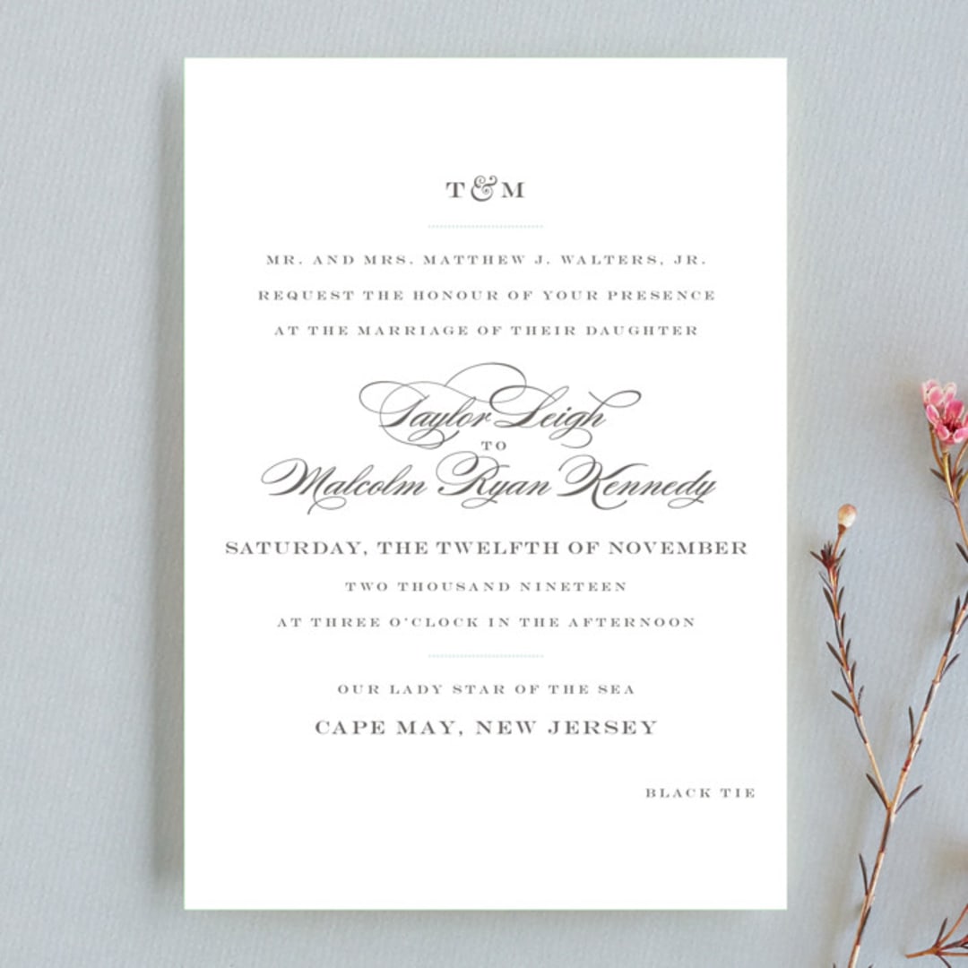 "Charming Go Lightly" - Wedding Invitations in Sky Blue by danielleb - Front