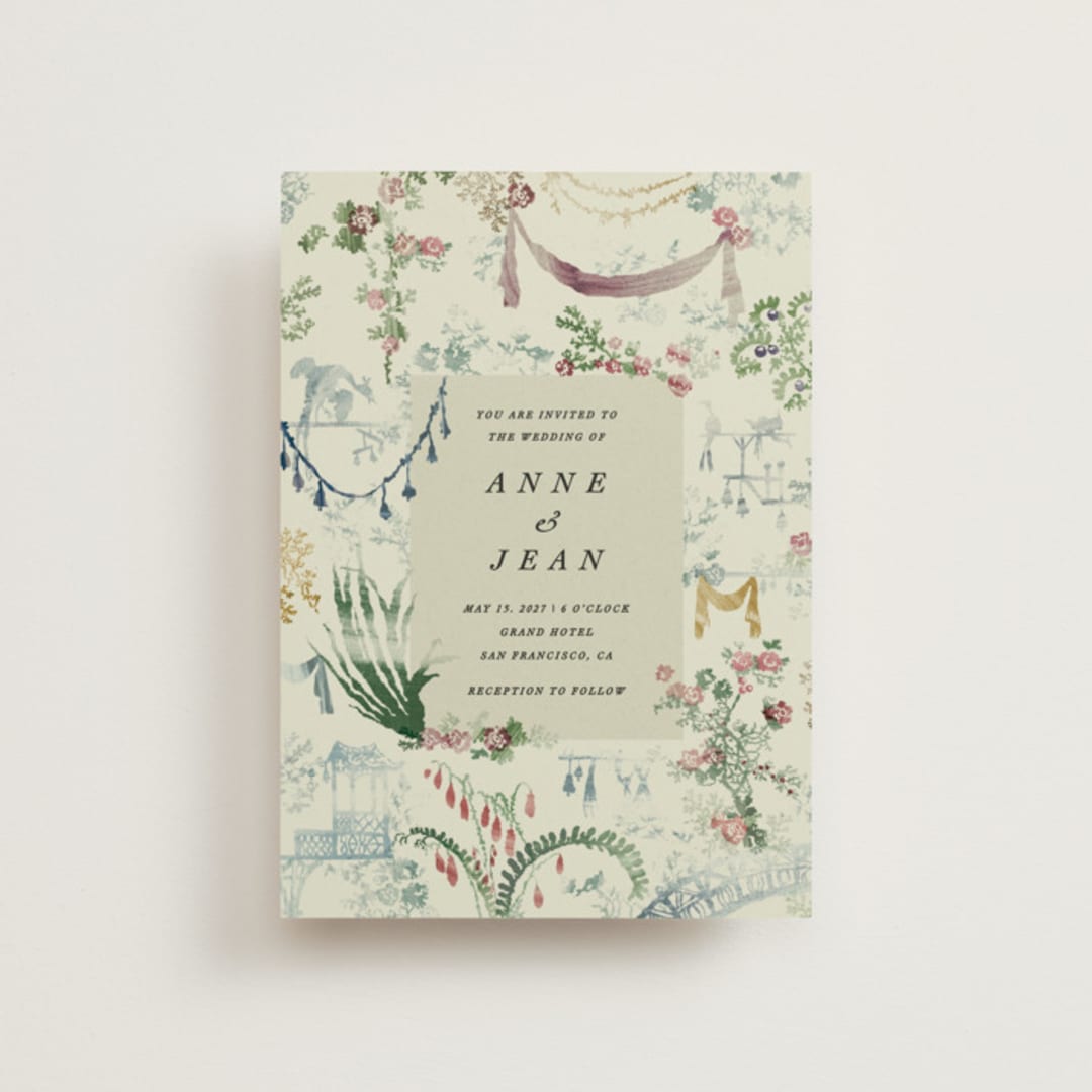 "Chinoiserie" - Wedding Invitations in Nouvelle by Sumak Studio - Front
