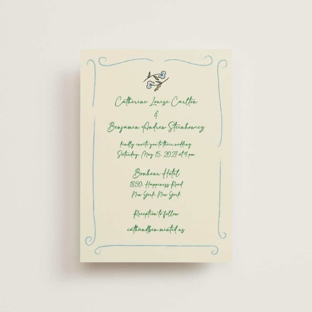 "The Pairfect" - Wedding Invitations in Waterlily by Helena Vitto - Front